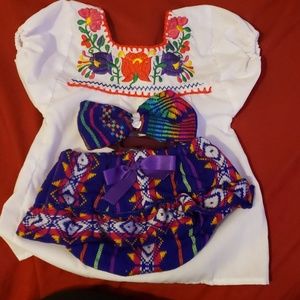 Mexican embroidered 6 to 12 month outfit
